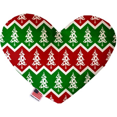 MIRAGE PET PRODUCTS Chevron Christmas Trees 8 in. Heart Dog Toy 1278-TYHT8